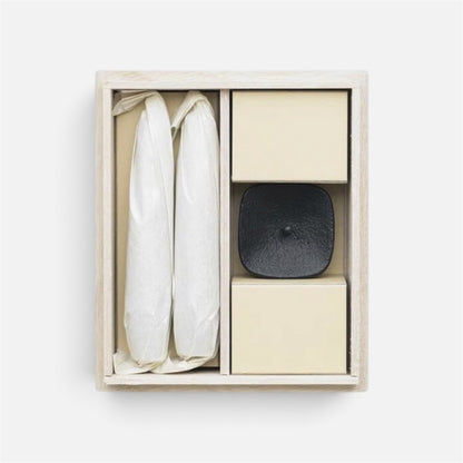 Takazawa Candle TOHAKU & KOMA Cast Iron Holder Set - Medium