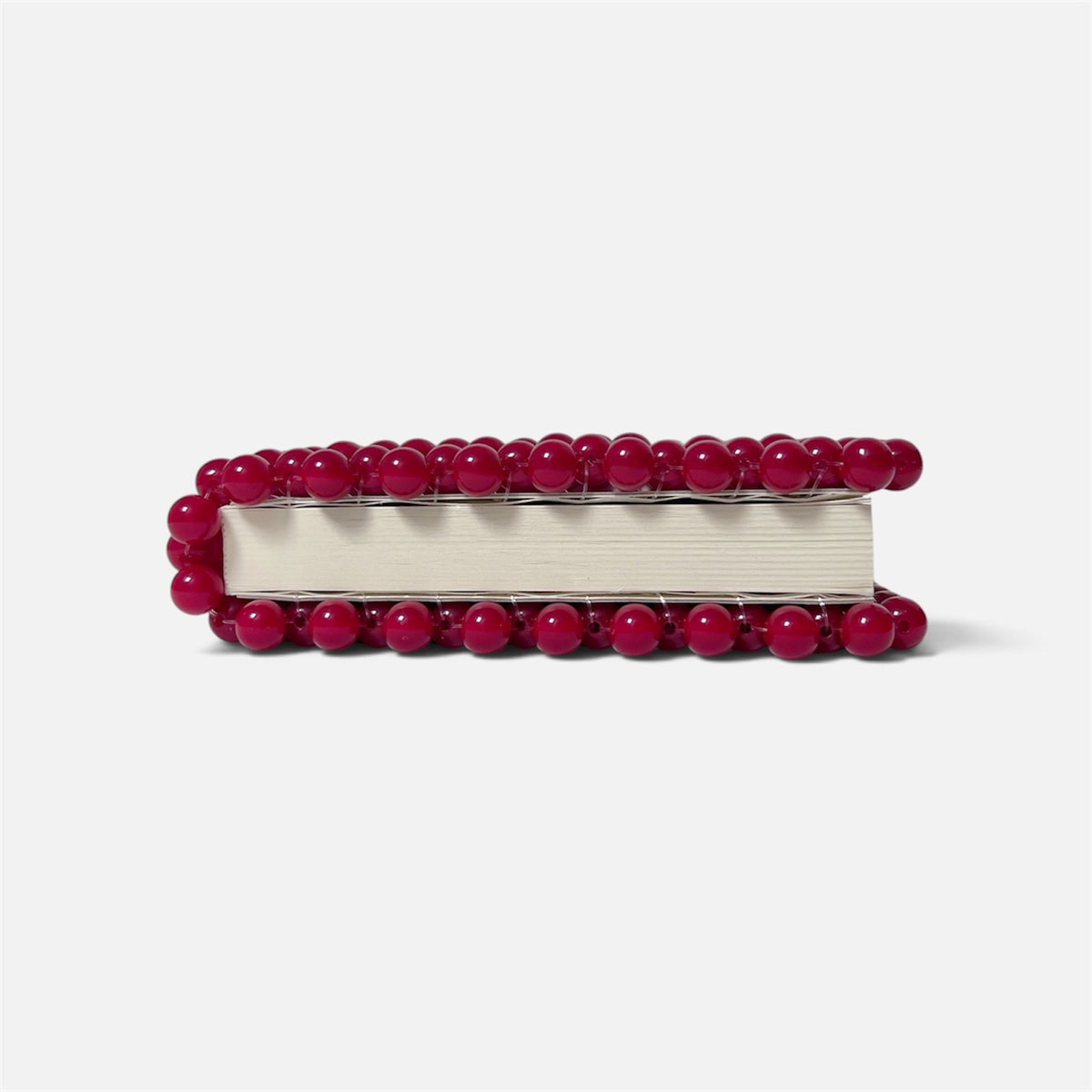 Beaded Notebook A6 - Berry