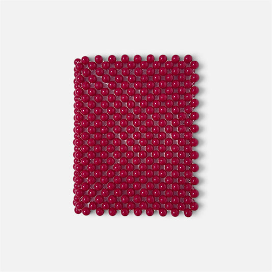 Beaded Notebook A6 - Berry