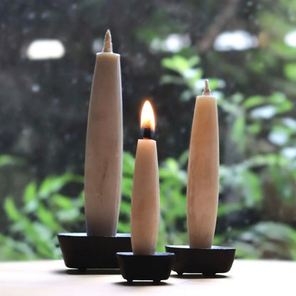 Takazawa Candle TOHAKU & KOMA Cast Iron Holder Set - Small