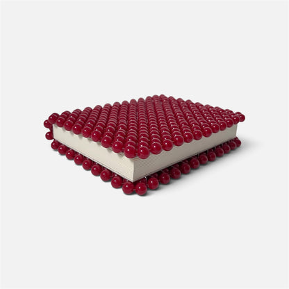 Beaded Notebook A6 - Berry