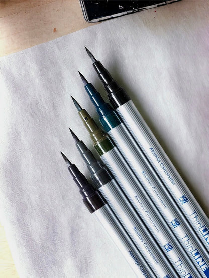 Akashiya Thinline Brush Pen Set